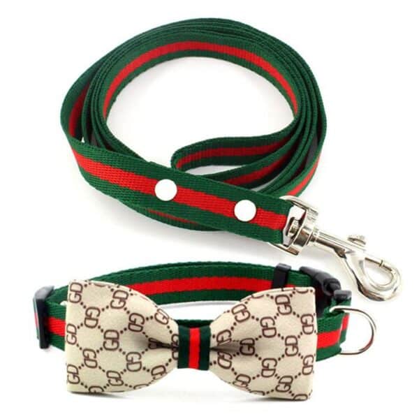GG Bow Tie Collar Leash Redux Set