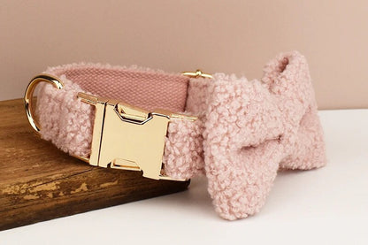 Teddy Bow Collar And Leash Vintage Set