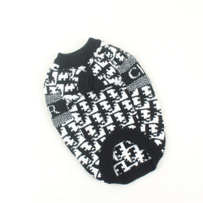 DD Black Alphabet Bubbly Sweater