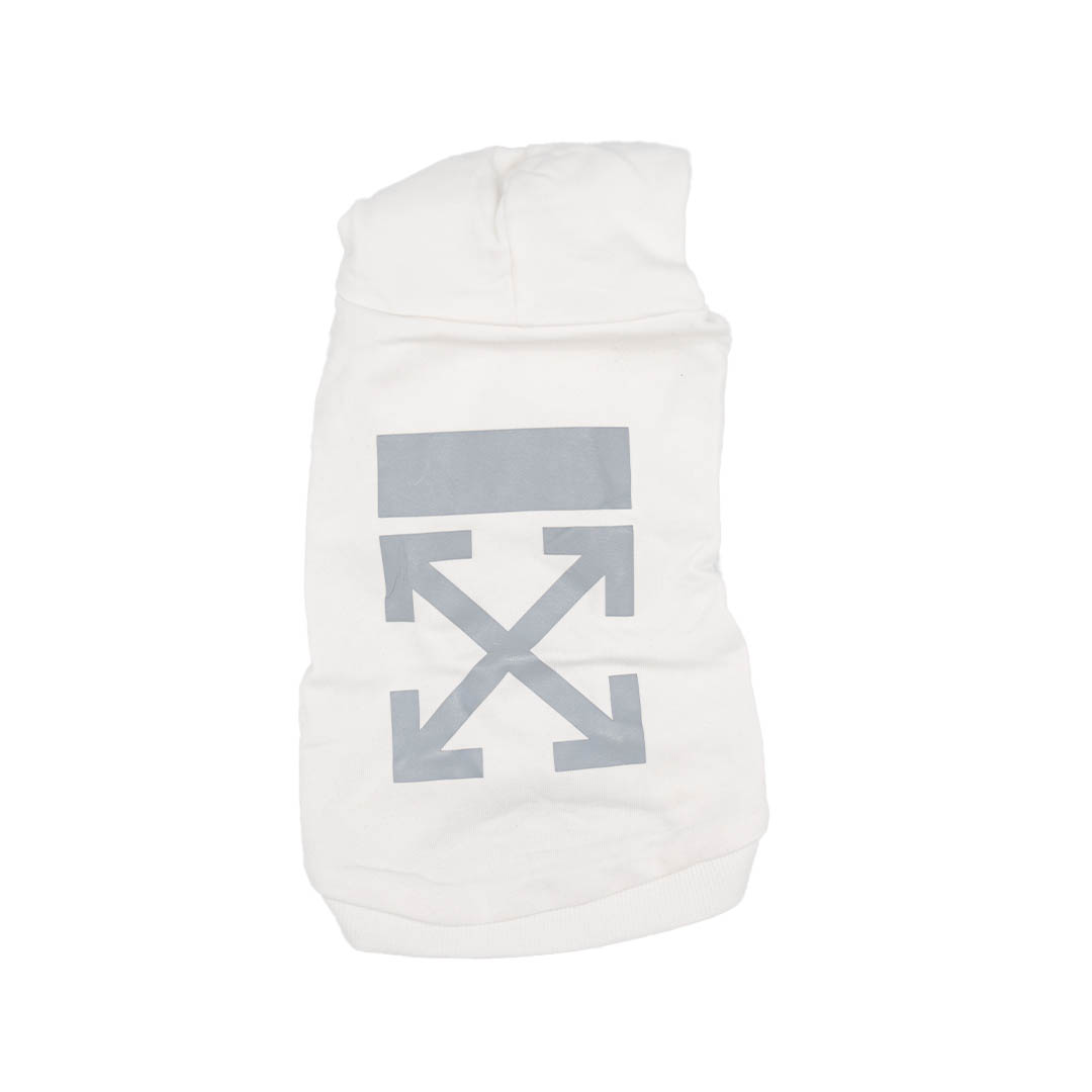 Woof White Reflective Wavy Hoodie